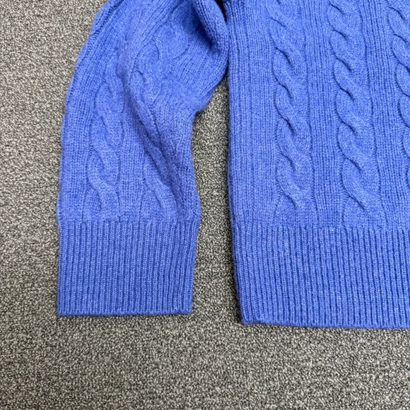 POLO Ralph Lauren Cable-Knit Wool-Cashmere Polo Sweater in Sapphire Heather - Picture 8 of 14